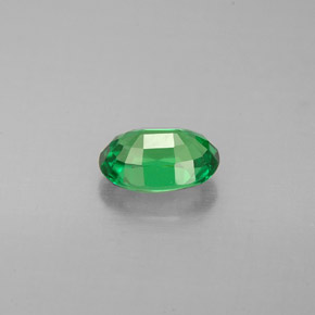 1.03캐럿 천연 크롬 그린 차보라이트 가넷, 타원형 컷, 7.1×5.1 mm, VVS-VS