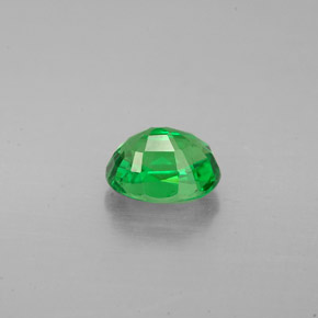 1.24캐럿 천연 크롬 그린 차보라이트 가넷, 타원형 컷, 6.8×5.4 mm, VS