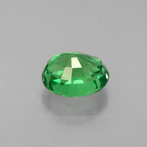 1.00캐럿 천연 크롬 그린 차보라이트 가넷, 타원형 컷, 6×5.3 mm, VVS-VS
