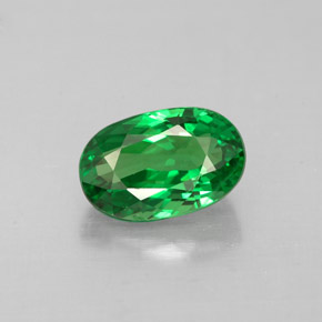 1.20캐럿 천연 크롬 그린 차보라이트 가넷, 타원형 컷, 7.7×5 mm, VS