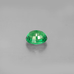 1.04캐럿 천연 크롬 그린 차보라이트 가넷, 타원형 컷, 6.3×4.9 mm, VVS-VS