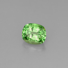 0.88캐럿 천연 크롬 그린 차보라이트 가넷, 쿠션 컷, 5.8×5 mm, VS