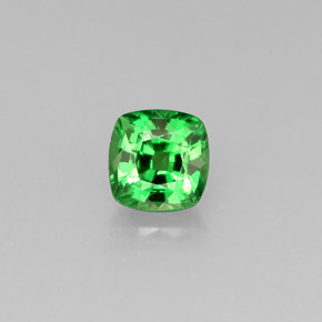 0.76캐럿 천연 크롬 그린 차보라이트 가넷, 쿠션 컷, 5.1×5 mm, VVS-VS
