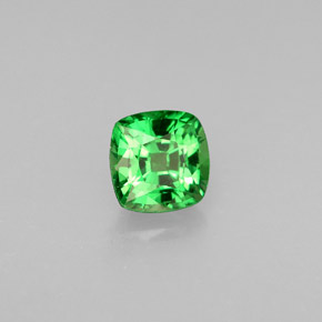 0.76캐럿 천연 크롬 그린 차보라이트 가넷, 쿠션 컷, 5.1×5 mm, VVS-VS