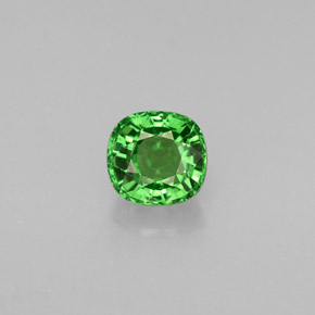 0.76캐럿 천연 크롬 그린 차보라이트 가넷, 쿠션 컷, 5.2×4.9 mm, VS