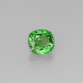 0.76캐럿 천연 크롬 그린 차보라이트 가넷, 쿠션 컷, 5.2×4.9 mm, VS