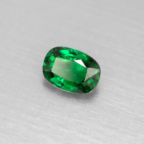 0.51캐럿 천연 크롬 그린 차보라이트 가넷, 쿠션 컷, 5.9×4.3 mm, VS