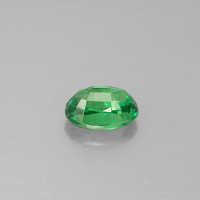 1.14캐럿 천연 비비드 그린 차보라이트 가넷, 타원형 컷, 7.1×5.2 mm, VVS-VS