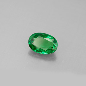 1.17캐럿 천연 크롬 그린 차보라이트 가넷, 타원형 컷, 7.4×5.1 mm, VS