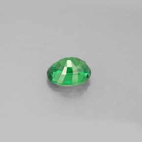 1.06캐럿 천연 그린 차보라이트 가넷, 타원형 컷, 6.6×5.5 mm, VS