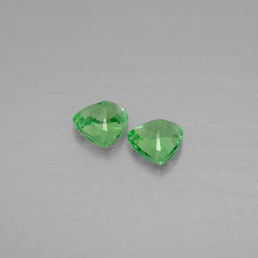 캐럿 천연 비비드 그린 차보라이트 가넷 보석, 트릴리언, 4.2×4.1 mm, VVS-VS