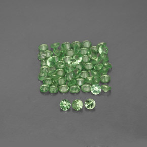 캐럿 천연 그린 차보라이트 가넷 보석, 라운드 컷, 1.68 mm, VVS-VS