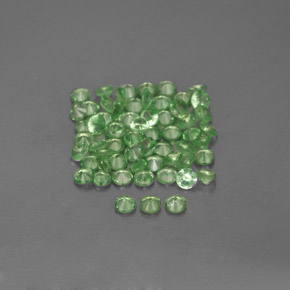 캐럿 천연 그린 차보라이트 가넷 보석, 라운드 컷, 1.68 mm, VVS-VS