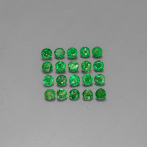 캐럿 천연 그린 차보라이트 가넷 보석, 라운드 컷, 2.54 mm, VVS-VS