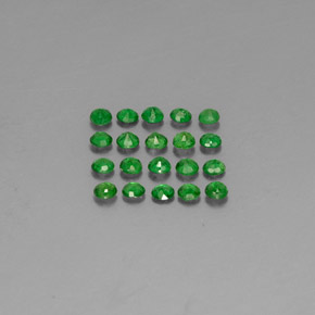 캐럿 천연 그린 차보라이트 가넷 보석, 라운드 컷, 2.54 mm, VVS-VS
