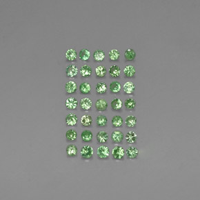 캐럿 천연 크롬 그린 차보라이트 가넷 보석, 라운드 컷, VVS-VS