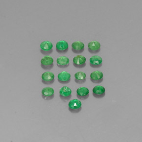 캐럿 천연 크롬 그린 차보라이트 가넷 보석, 라운드 컷, 2.44 mm, VVS-VS