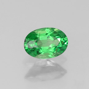 0.35캐럿 천연 그린 차보라이트 가넷, 타원형 컷, 5.1×3.5 mm, VS