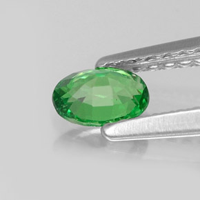 0.35캐럿 천연 그린 차보라이트 가넷, 타원형 컷, 5.1×3.5 mm, VS