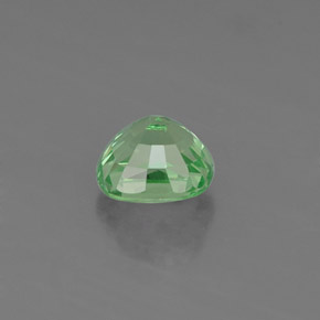 0.53캐럿 천연 그린 차보라이트 가넷, 쿠션 컷, 4.6×4.4 mm, VVS-VS