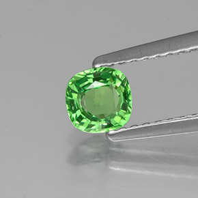 0.48캐럿 천연 그린 차보라이트 가넷, 쿠션 컷, 4.7×4.6 mm, VVS-VS