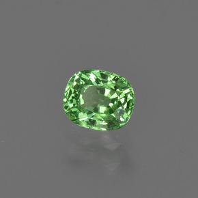 0.54캐럿 천연 그린 차보라이트 가넷, 타원형 컷, 5.1×4.2 mm, VVS-VS