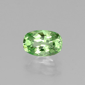 0.54캐럿 천연 그린 차보라이트 가넷, 쿠션 컷, 5.9×4 mm, VVS-VS