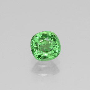 0.48캐럿 천연 그린 차보라이트 가넷, 쿠션 컷, 4.6×4.6 mm, VS
