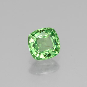 0.50캐럿 천연 그린 차보라이트 가넷, 쿠션 컷, 4.7×4.6 mm, VS