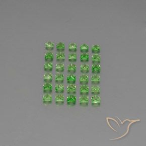 2.96캐럿 천연 일렉트릭 그린 차보라이트 가넷 보석, 정사각형, VVS-VS