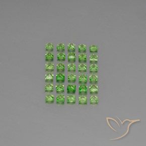 2.54캐럿 천연 밝은 녹색 차보라이트 가넷 보석, 정사각형, VVS-VS