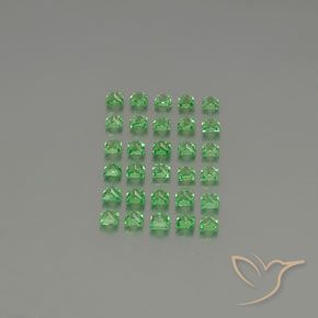 2.80캐럿 천연 미디엄 그린 차보라이트 가넷 보석, 정사각형, VVS-VS