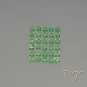 2.36캐럿 천연 일렉트릭 그린 차보라이트 가넷 보석, 정사각형, VVS-VS
