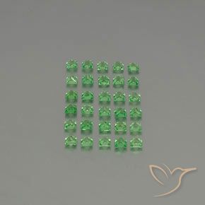2.79캐럿 천연 일렉트릭 그린 차보라이트 가넷 보석, 정사각형, VVS-VS