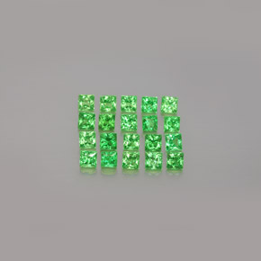 캐럿 천연 그린 차보라이트 가넷 보석, 스퀘어, 2.1×2.1 mm, VVS-VS