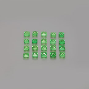 캐럿 천연 그린 차보라이트 가넷 보석, 스퀘어, 2.1×2.1 mm, VVS-VS