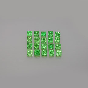 캐럿 천연 그린 차보라이트 가넷 보석, 스퀘어, 2.3×2.3 mm, VVS-VS