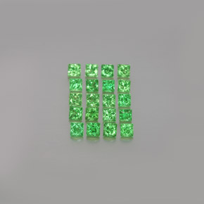 캐럿 천연 그린 차보라이트 가넷 보석, 스퀘어, 2.2×2.2 mm, VVS-VS