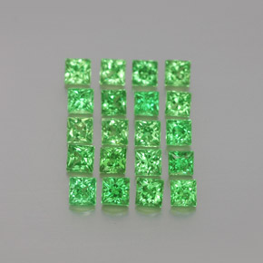 캐럿 천연 그린 차보라이트 가넷 보석, 스퀘어, 2.2×2.2 mm, VVS-VS