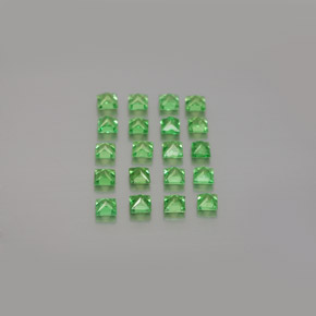 캐럿 천연 그린 차보라이트 가넷 보석, 스퀘어, 2.2×2.2 mm, VVS-VS