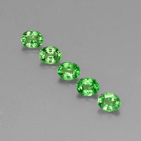 캐럿 천연 그린 차보라이트 가넷 보석, 타원형 컷, 4.5×3.6 mm, VS