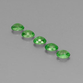 캐럿 천연 그린 차보라이트 가넷 보석, 타원형 컷, 4.5×3.6 mm, VS