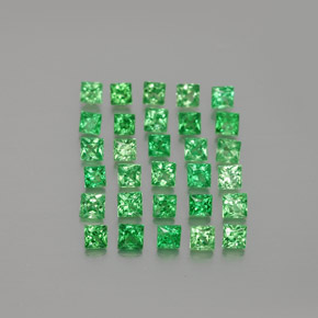 2.05캐럿 천연 밝은 그린 차보라이트 가넷 보석, 스퀘어, 2.2×2.1 mm, VVS-VS