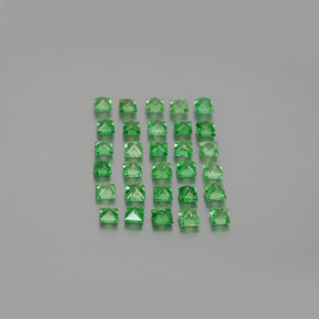 2.05캐럿 천연 밝은 그린 차보라이트 가넷 보석, 스퀘어, 2.2×2.1 mm, VVS-VS