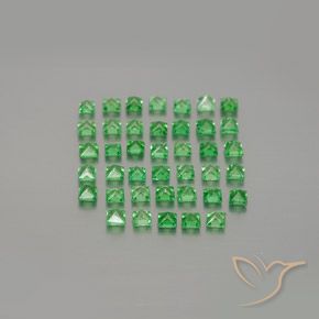 1.68캐럿 천연 미디엄 그린 차보라이트 가넷 보석, 정사각형, VVS-VS