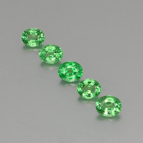 캐럿 천연 그린 차보라이트 가넷 보석, 타원형 컷, 4.7×3.8 mm, VS