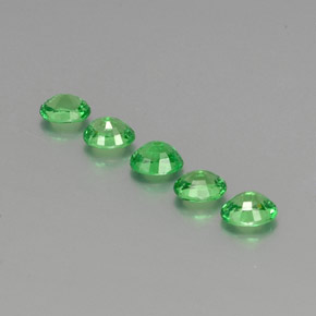 캐럿 천연 그린 차보라이트 가넷 보석, 타원형 컷, 4.7×3.8 mm, VS