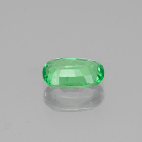 0.84캐럿 천연 그린 차보라이트 가넷, 쿠션 컷, 7.1×5 mm, VVS-VS