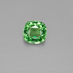 0.48캐럿 천연 그린 차보라이트 가넷, 쿠션 컷, 4.7×4.6 mm, VVS-VS