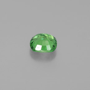 0.48캐럿 천연 그린 차보라이트 가넷, 쿠션 컷, 4.7×4.6 mm, VVS-VS